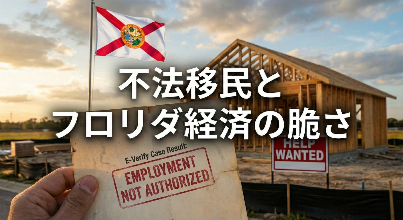 フロリダ州の不動産にさらなる受難か？ 不法移民が支えるアメリカ経済の脆弱さ